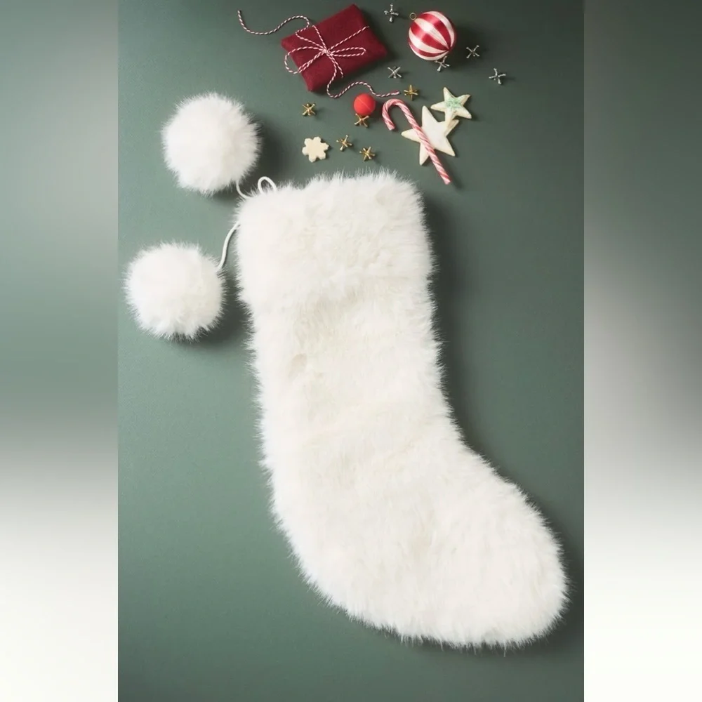 Anthropologie Chloe Faux Fur Stockings - Pair NWT